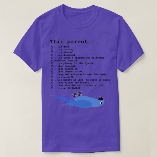 T-shirt Ce perroquet est un perroquet EX (Design devant)
