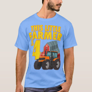 T-shirt Ce petit agriculteur a 4 ans tracteur agricole Bir
