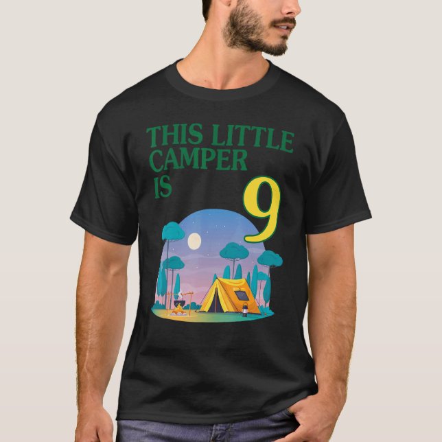 T-shirt Ce Petit Camper A 9 Ans Joyeux Anniversaire T (Devant)