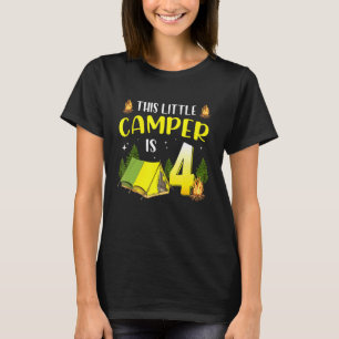 T-shirt Ce Petit Camper Est 4 Anniversaire 4ème Camping Bi