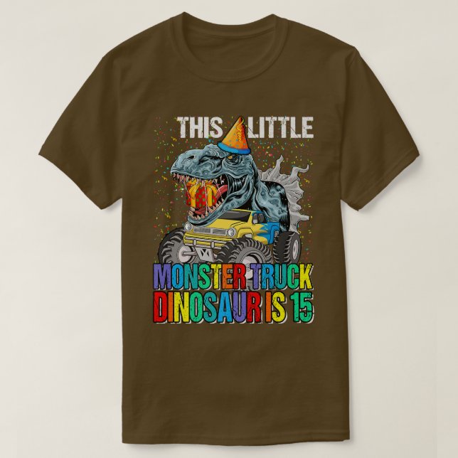 T-shirt Ce Petit Dinosaure De Camion Monster A 15E Anniver (Design devant)