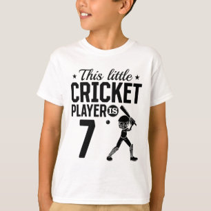 T-shirt Ce petit joueur de cricket a 7 ans - 7e anniversai