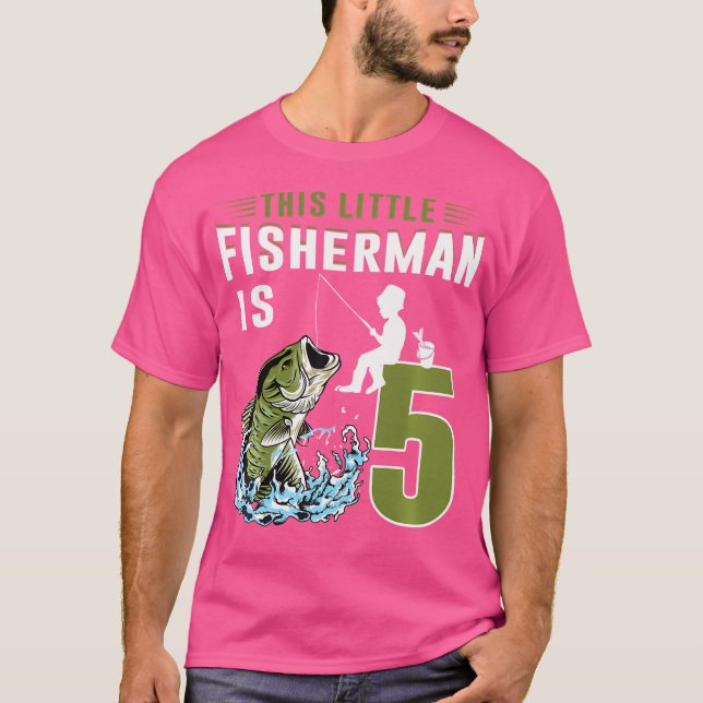 T-shirt Ce Petit Pêcheur Est 5 Pêche Bir 5 Ans (Devant)