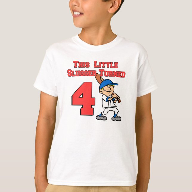 T-shirt Ce Petit Slugger A Tourné 4 Baseball (Devant)