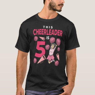 T-shirt Ce Pom-pom girl Est 5 Anniversaire
