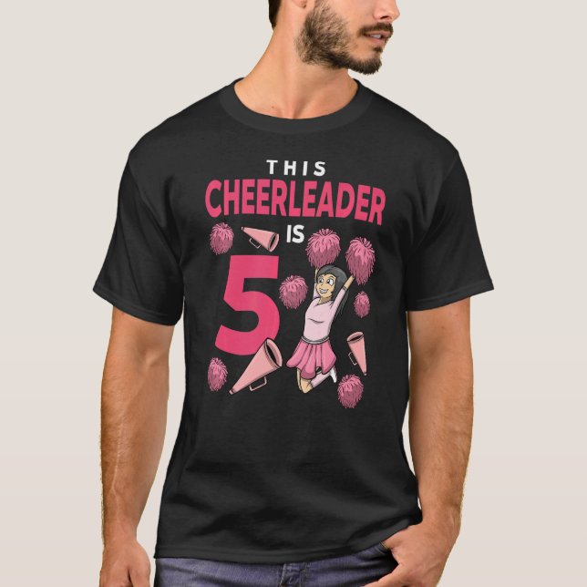 T-shirt Ce Pom-pom girl Est 5 Anniversaire (Devant)