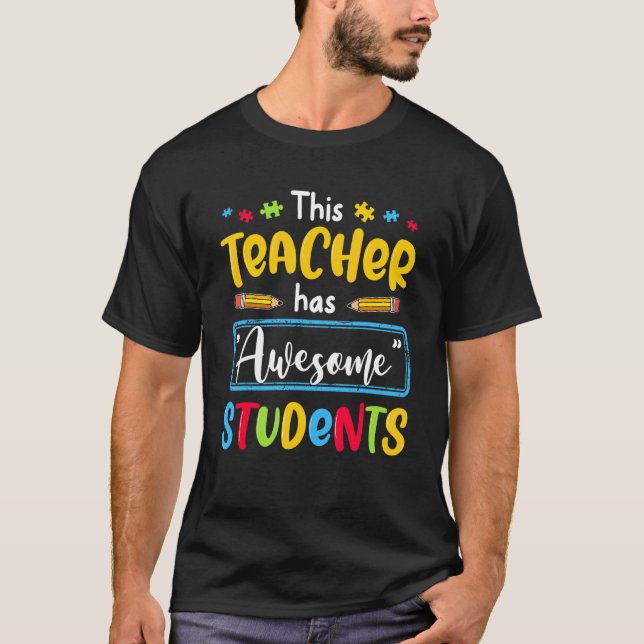 T-shirt Ce professeur a d'incroyables élèves Sped Sensibil (Devant)