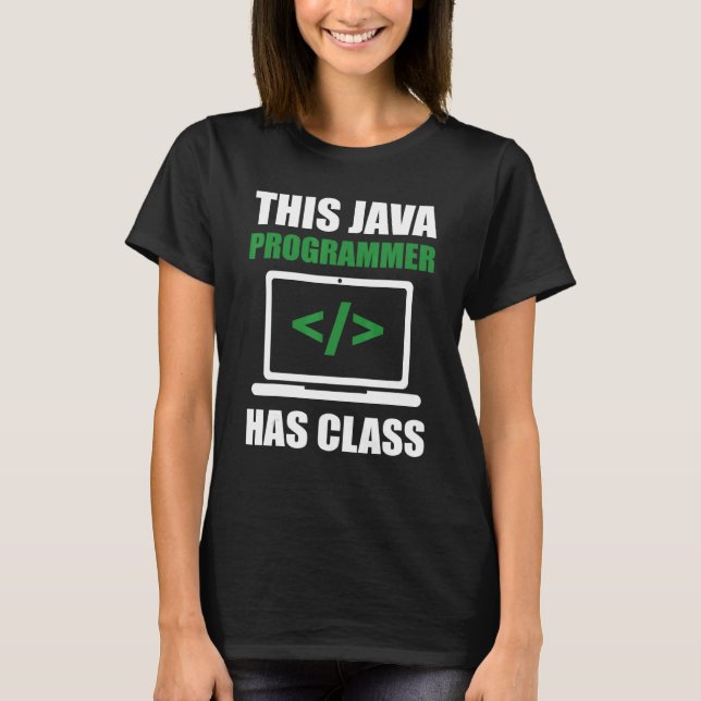 T-shirt Ce programmeur Java a un codage de programmation d (Devant)