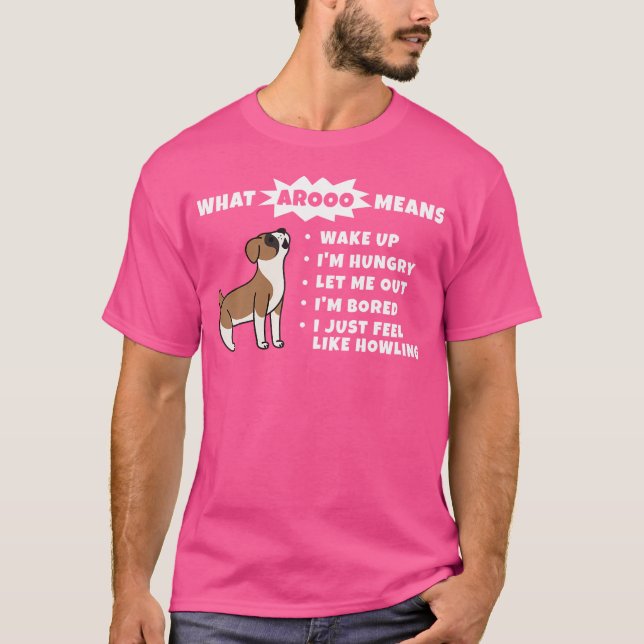 T-shirt Ce qu'Aroo signifie chien de boxe (Devant)