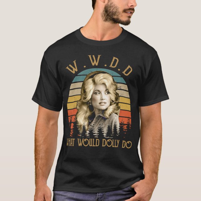 T-shirt Ce que Dolly Do Country Music Style Rétro (Devant)