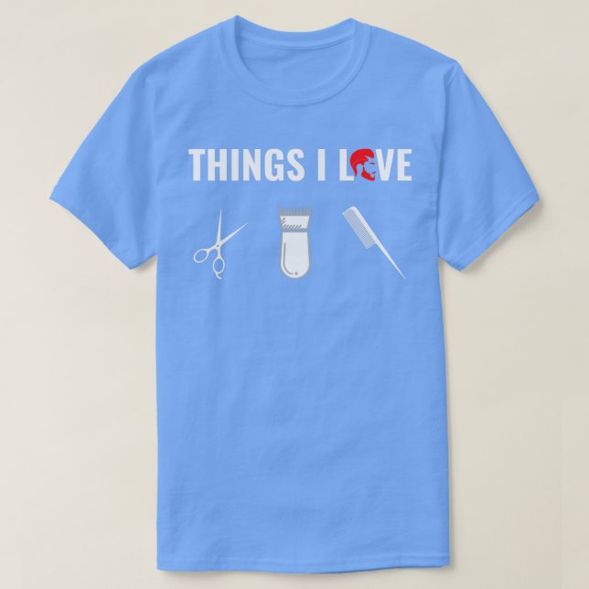 T-shirt Ce Que J'Aime Coiffeur Et Barbier (Design devant)