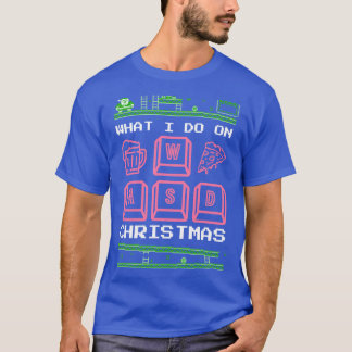 T-shirt Ce que je fais aux Jeux de Noël Spielen Pizza Bier