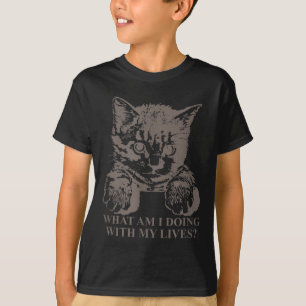 T-shirt Ce Que Je Fais avec des Vies Drôle Chat Chaton Men