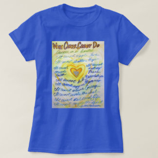 T-shirt Ce que le cancer ne peut pas faire Poem Angel Chem
