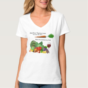T-shirt Ce Que Les Non-Végétariens Pensent Que Nous Mangeo
