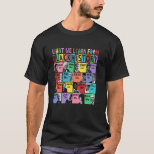 T-shirt Ce que nous apprenons des leaders de l'histoire no
