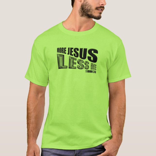 T-SHIRT CE QUI JÉSUS FAITES, 1 4H17 DE JOHN, 3:6 (Devant)