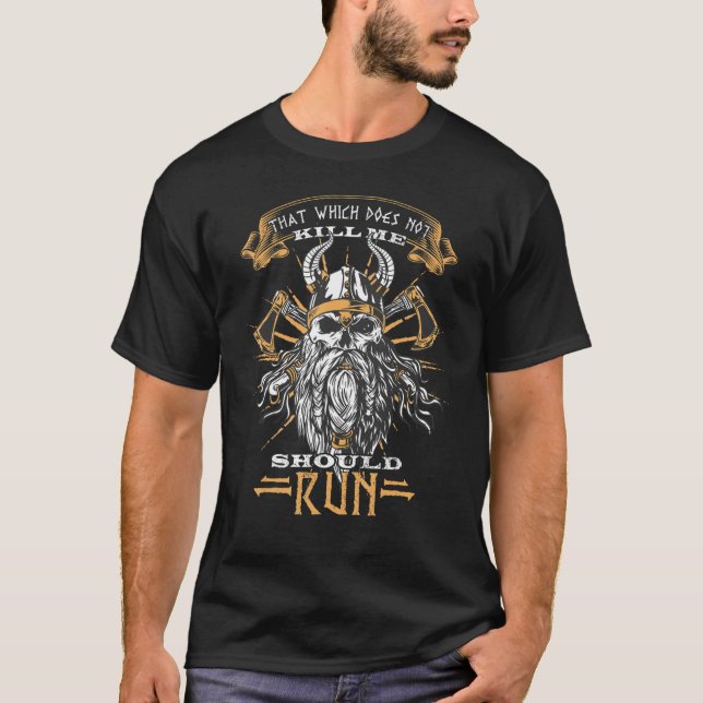 T-shirt Ce qui ne me tue pas devrait courir  Men's Viki (Devant)