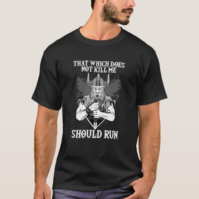 T-shirt Ce qui ne me tue pas doit courir I Valhalla (Devant)