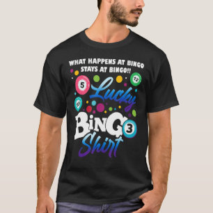 T-shirt Ce Qui Se Passe Au Bingo Reste Au Jeu De Carte De 