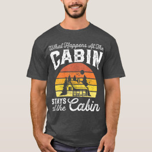 T-shirt Ce Qui Se Passe Au Cabine Reste Drôle Retro Cadea