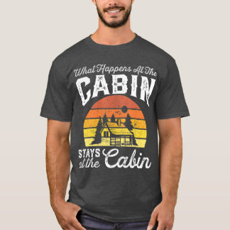 T-shirt Ce Qui Se Passe Au Cabine Reste Drôle Retro Cadeau