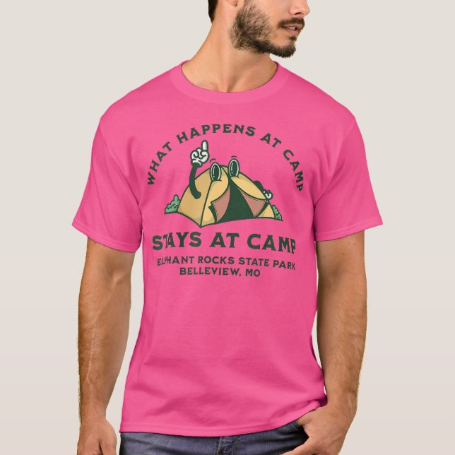 T-shirt Ce Qui Se Passe Au Camp Elephant Rocks State Park (Devant)