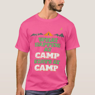T-shirt Ce Qui Se Passe Au Camp Reste Au Camp Funny Camper