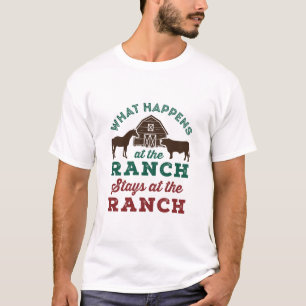 T-shirt Ce qui se passe au ranch reste au rang