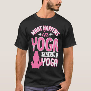 T-shirt Ce qui se passe en classe de yoga Fitness instruct