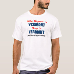 T-shirt Ce qui se produit dans des séjours du Vermont au