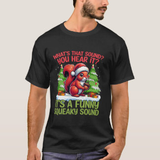 T-shirt Ce Qui Sonne Acorn Santa Hat Squirrel Tree Snow