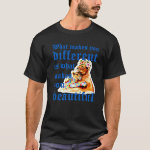 T-shirt Ce Qui Vous Fait Différent Lion Maman Autisme Enf