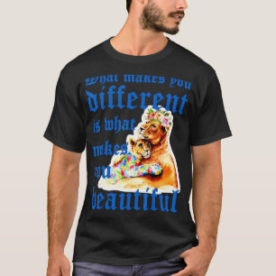T-shirt Ce Qui Vous Fait Différent Lion Maman Autisme Enfa