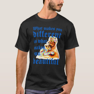 T-shirt Ce Qui Vous Fait Différent Lion Maman Autisme Enfa