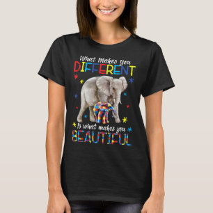 T-shirt Ce qui vous rend différent Éléphant Maman Autisme