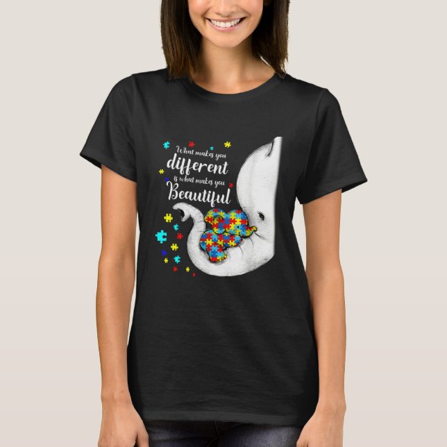 T-shirt Ce qui vous rend différent Éléphant Maman Enfant A (Devant)