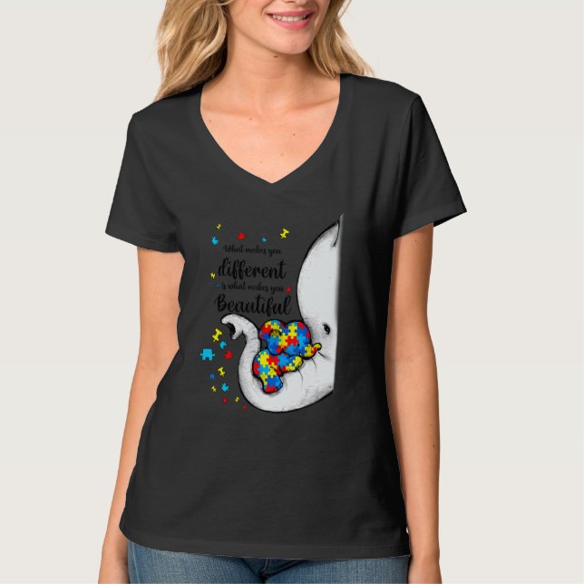 T-shirt Ce qui vous rend différent Éléphant Maman Enfant A (Devant)