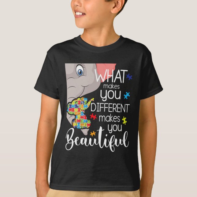 T-shirt Ce Qui Vous Rend Différent Vous Rend Beau - Aut (Devant)