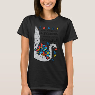 T-shirt Ce qui vous rend différents beaux éléphants Autism