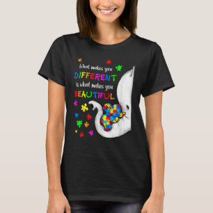 T-shirt Ce qui vous rend différents éléphant maman Autisme