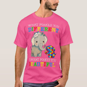 T-shirt Ce qui vous rend différents Elephant Maman Autisme