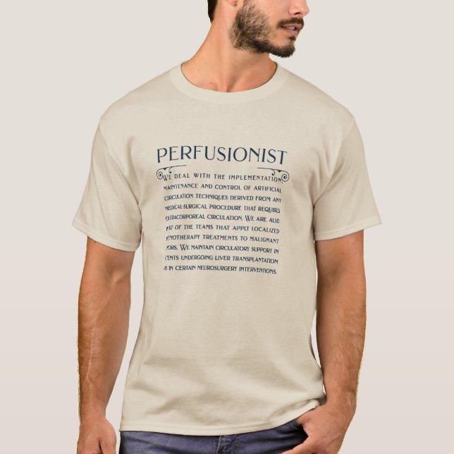 T-shirt Ce qu'un perfusionniste fait (Devant)