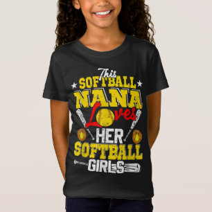 T-Shirt Ce Softball Nana Aime Ses Filles De Softball Match