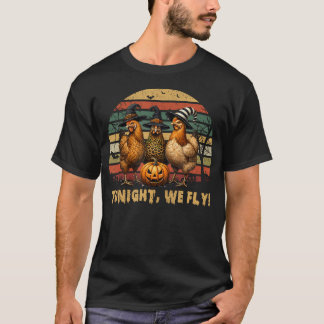 T-shirt Ce Soir Nous Volons Halloween Poulet Automne Anima
