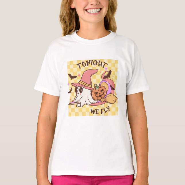 T-shirt Ce soir nous volons la chemise Halloween (Devant)