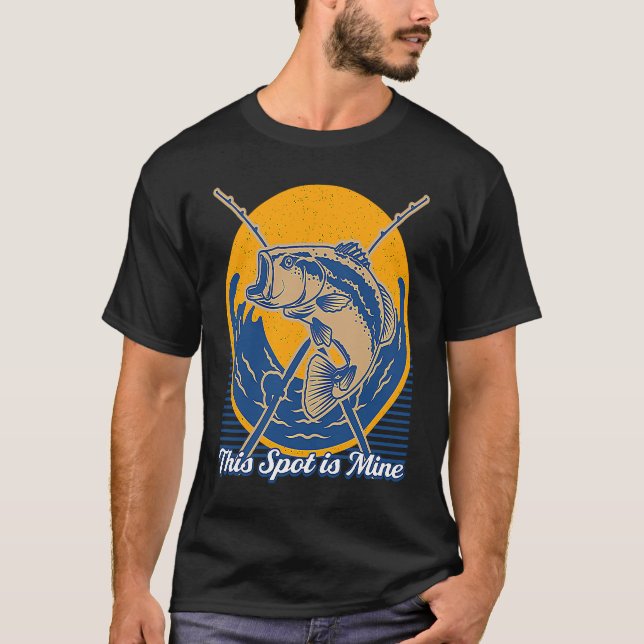 T-shirt Ce spot est à moi  Pêche Pêcheur Pêcheur (Devant)