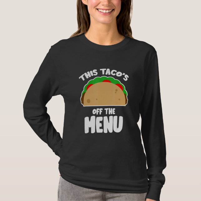 T-shirt Ce Taco's Off Menu Funny Bachelor Bachelorette P (Devant)
