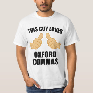 T-shirt Ce type aime des virgules d'Oxford