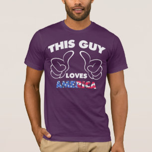 T-shirt Ce type aime l'Amérique